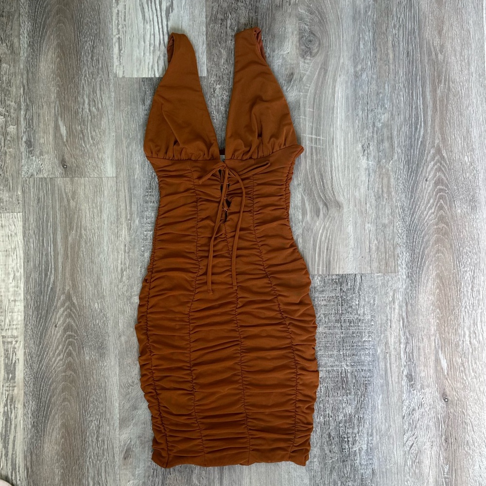 Oh Polly Ruched Mini Dress